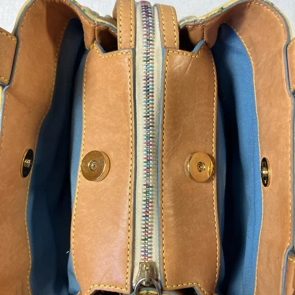 Dooney & Bourke Cream Satchel with Gold Hardware - Picture 10 of 11